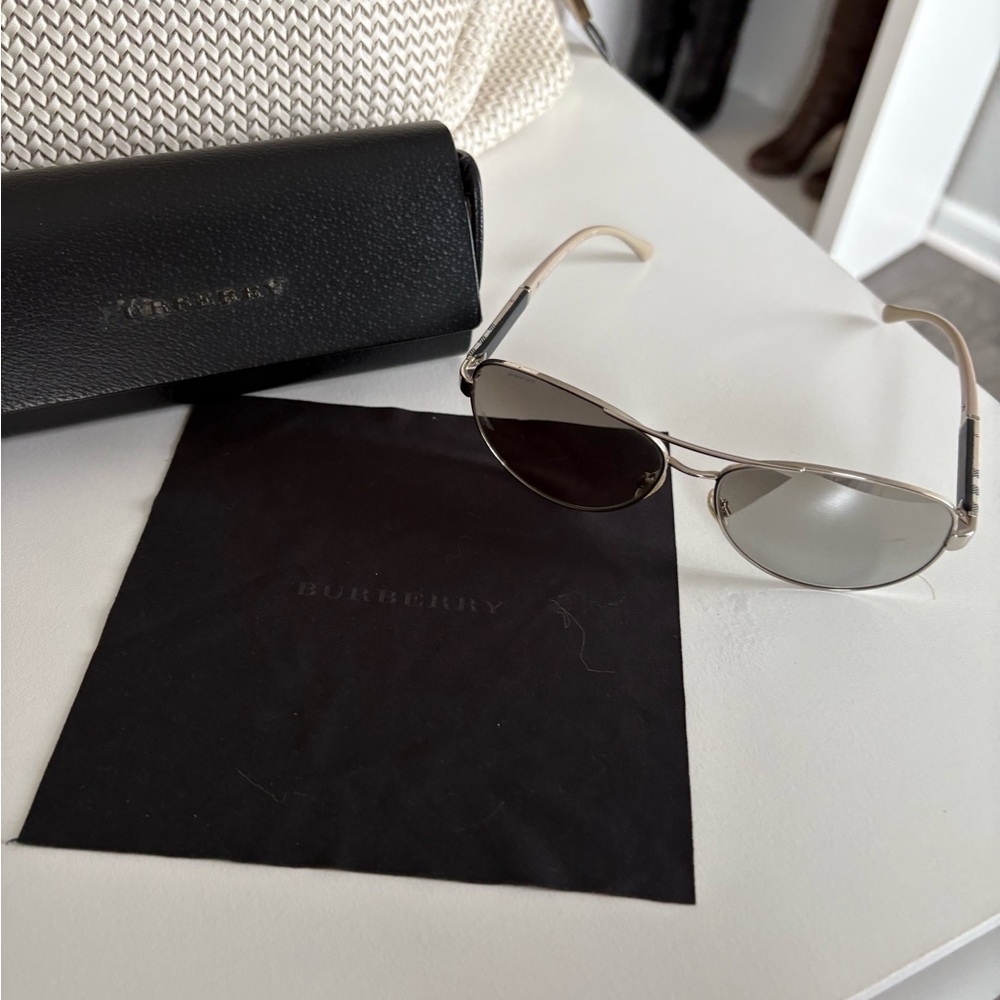 Burberry Metallic Sunglasses with Black Case